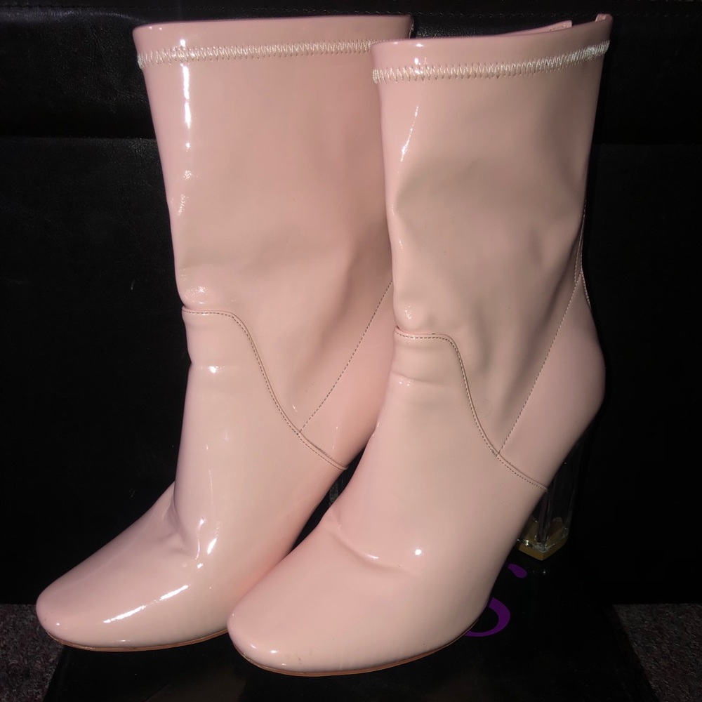 PUBLIC DESIRE Patent Leather Ankle Boots - Picture 2 of 6